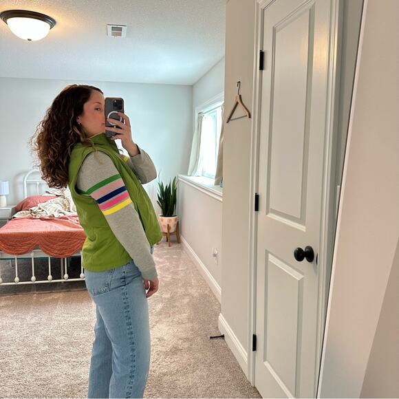 Vintage LL Bean Green Vest Jacket Large - Picture 2 of 13